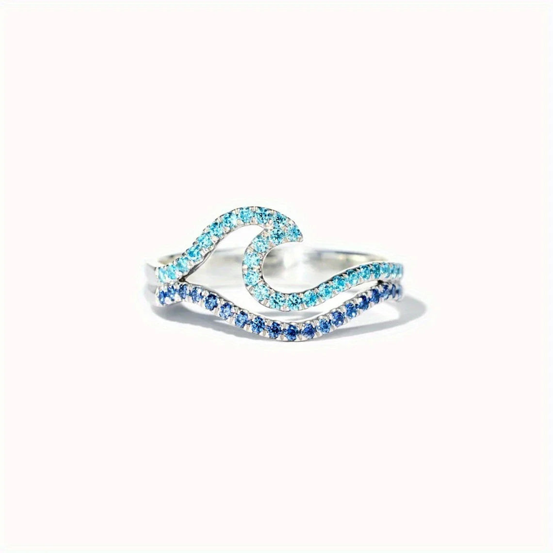 Sparkling Ocean Wave Ring