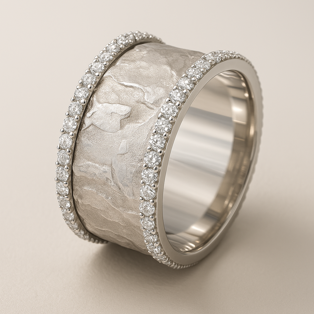 Vintage Silver-tone cubic zirconia ring