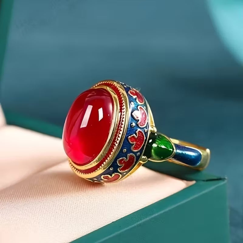 Vintage Hand-Painted Ring
