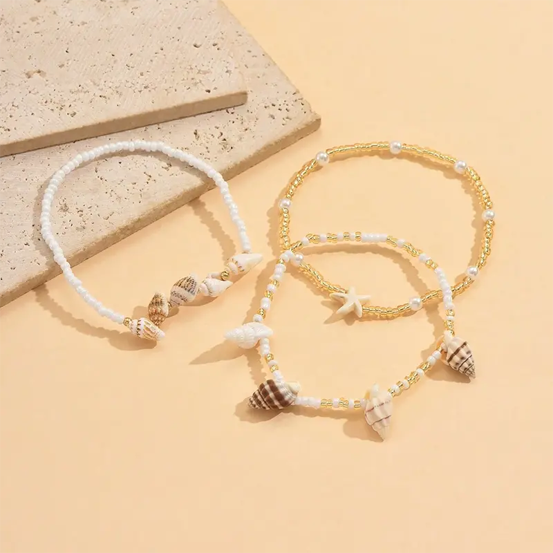 3-Piece Ocean Style Women's Anklet