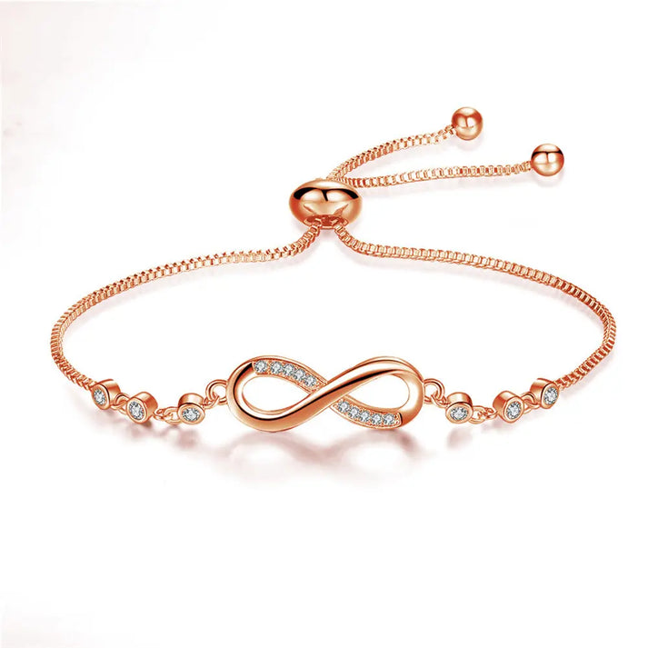 Adjustable Silver-tone Infinity Bracelet