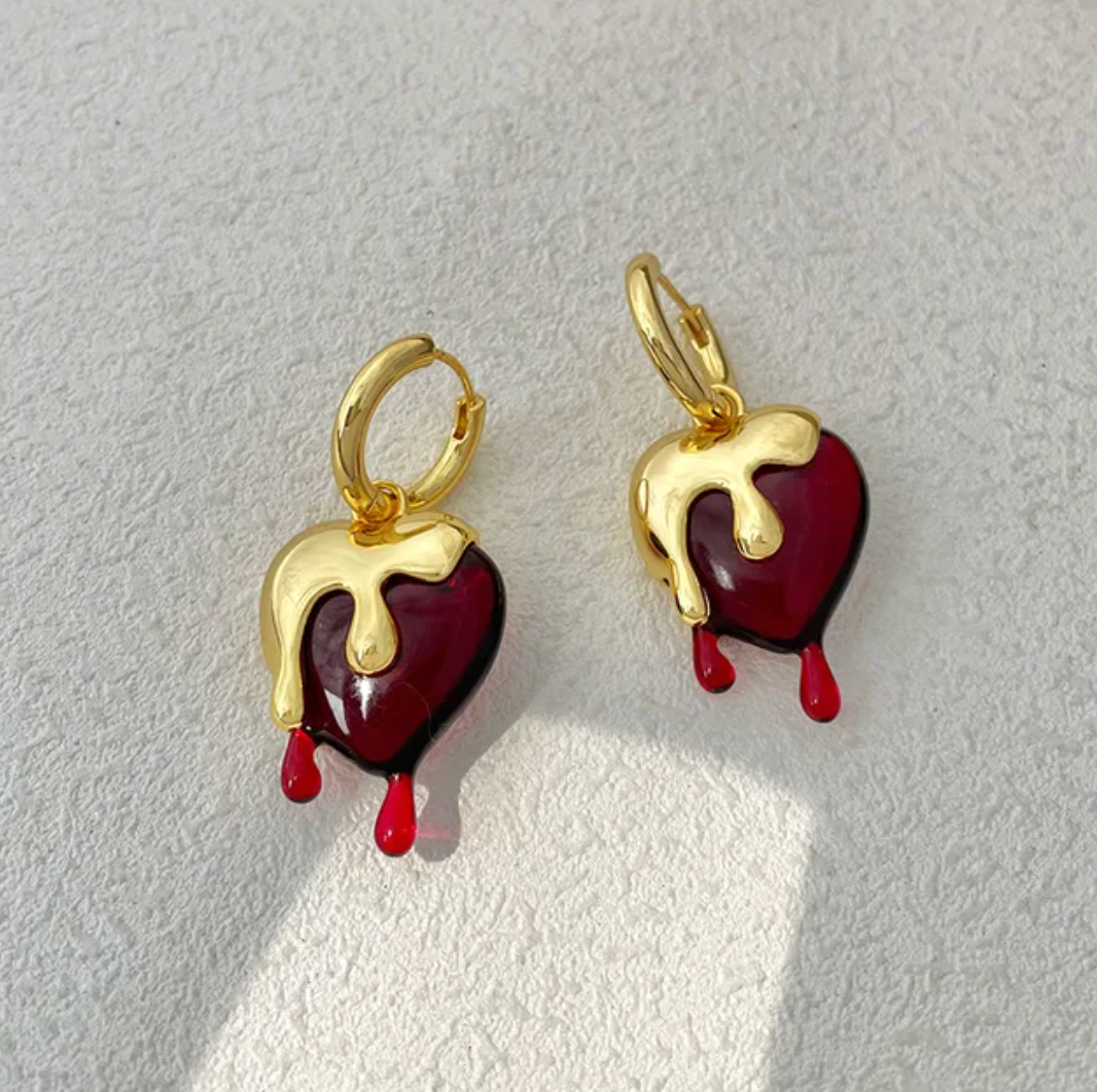 Gold-tone Small Cherry Earrings