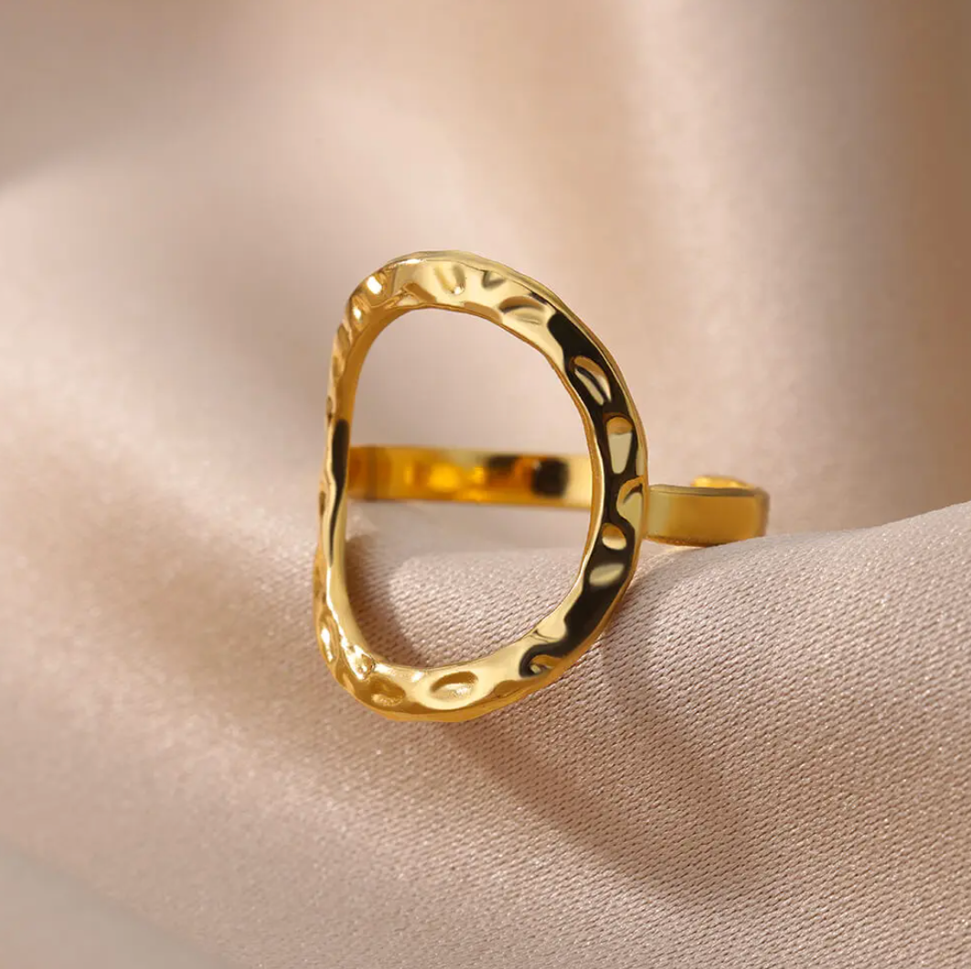Gold-tone Large Circle Ring