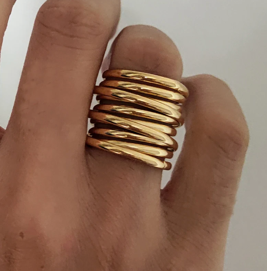 Gold-tone Roman Style Ring