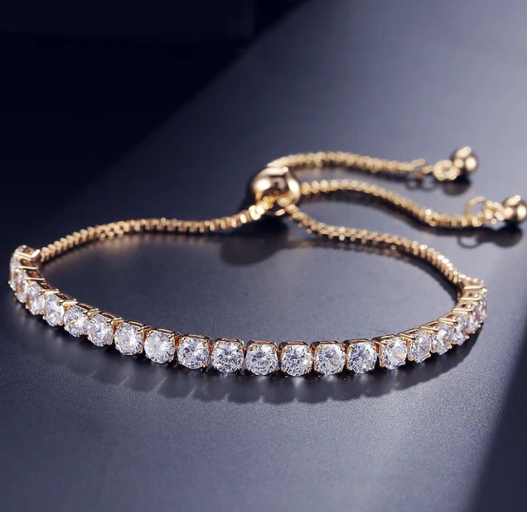 Gold-tone Strass-Filled Bracelet