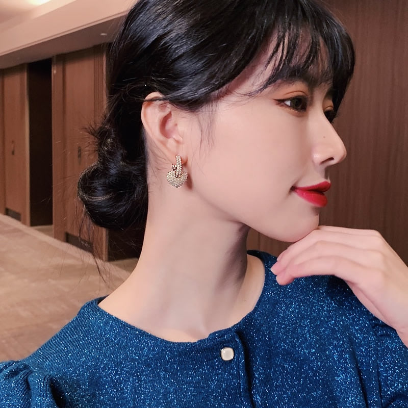 Gold-tone Love Bead Earrings