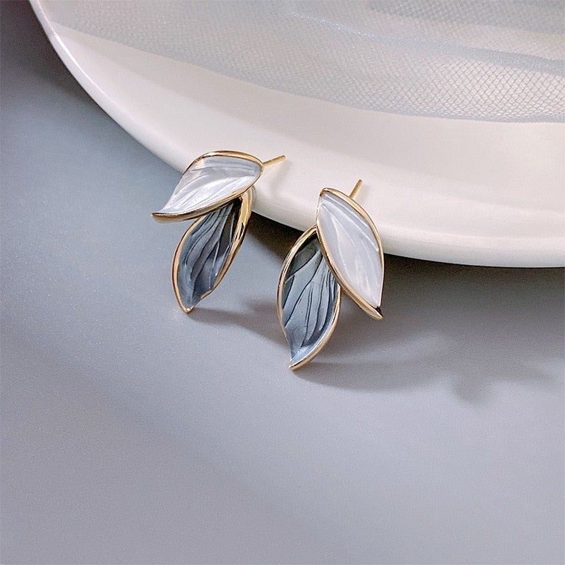 Lucky Wings Enamel Elegant Earrings