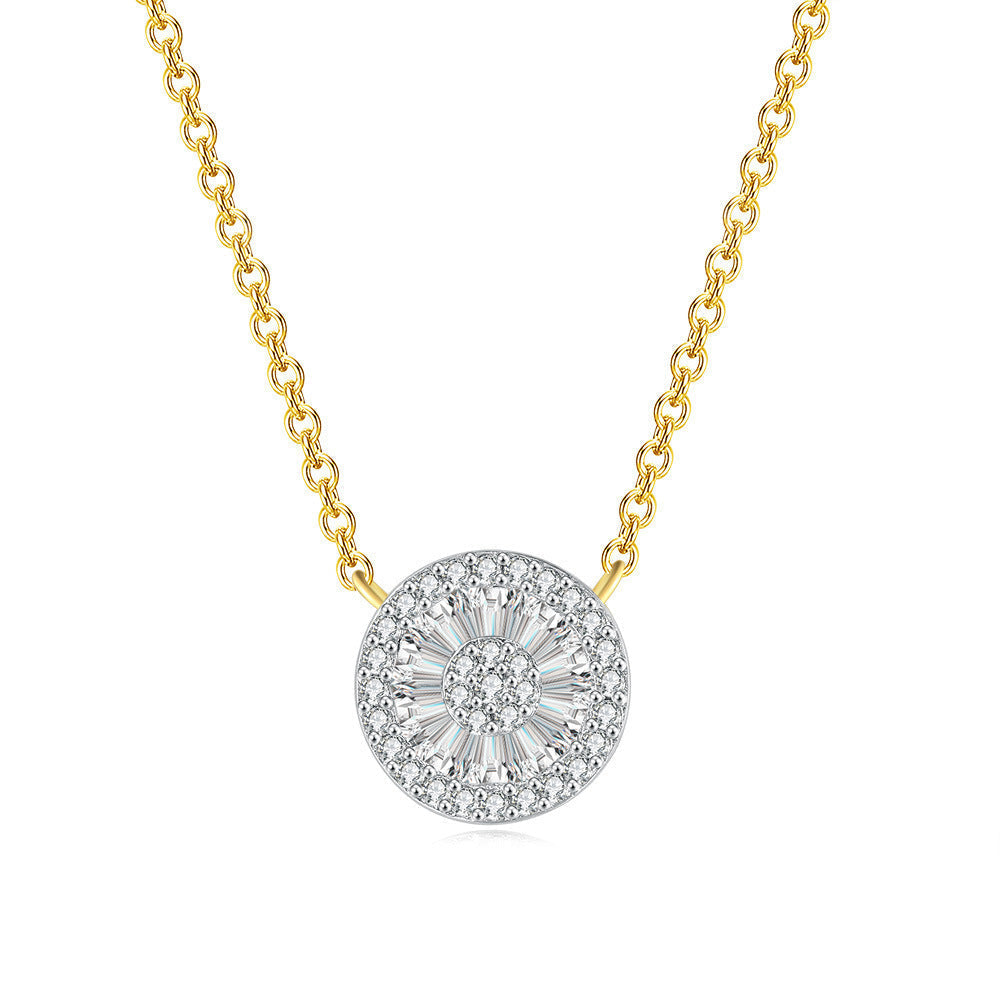 Anne-Marie Round Gold-tone Crystal Necklace