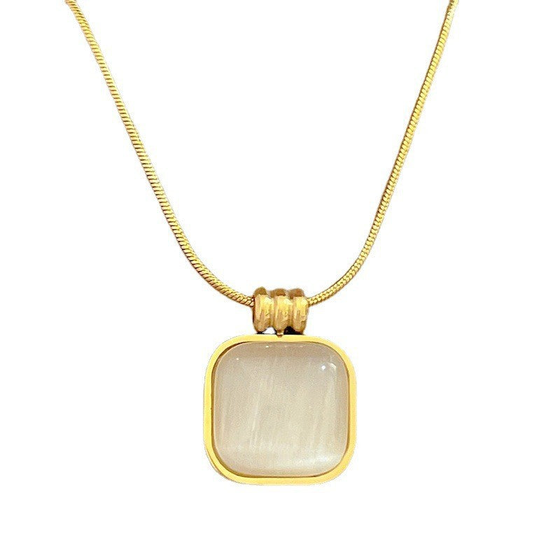 Rousseau Gold-tone Iridescent Necklace
