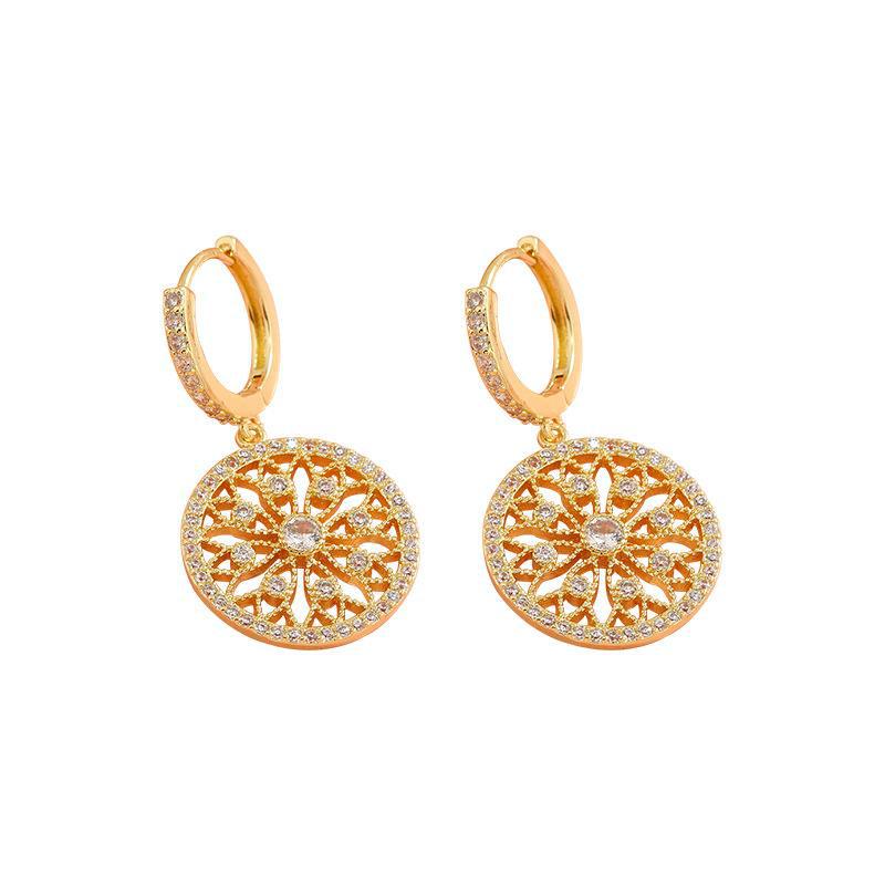 Kaleidoscope Gold-tone Earrings