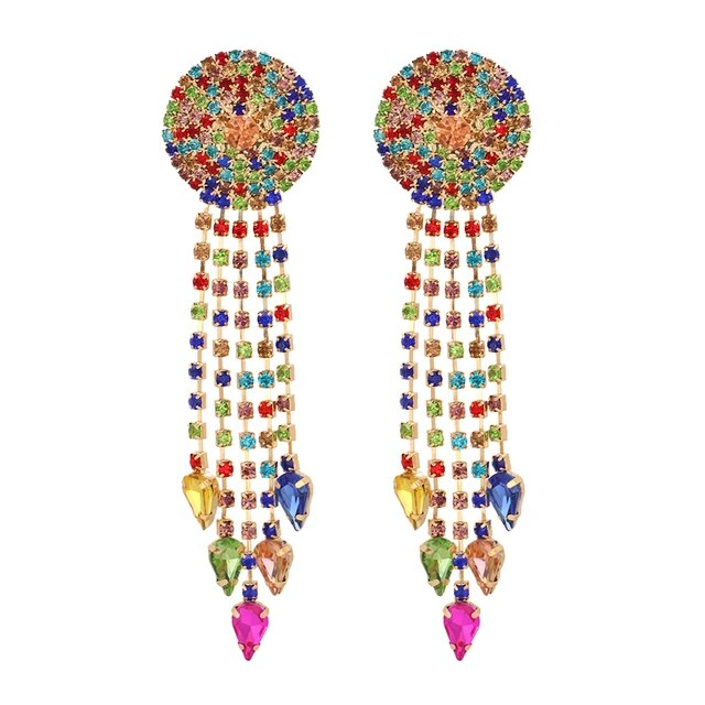 Vintage Multicolour Dangle Mandala Earrings