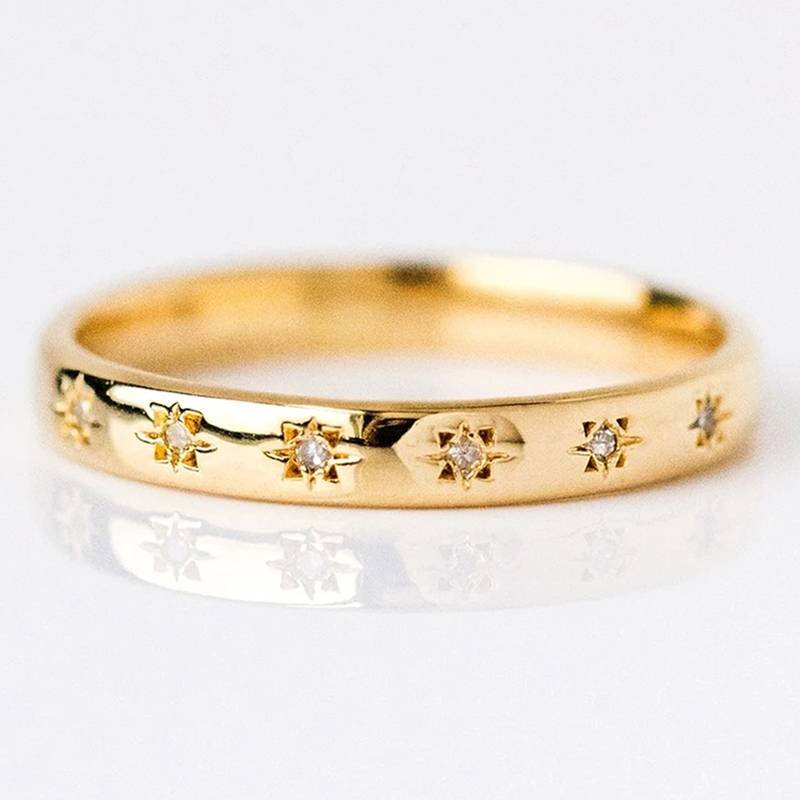 Vintage Gold-tone and Cubic Zirconia Ring