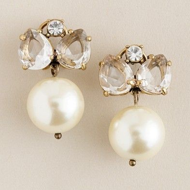 Vintage Bead Bow Earrings