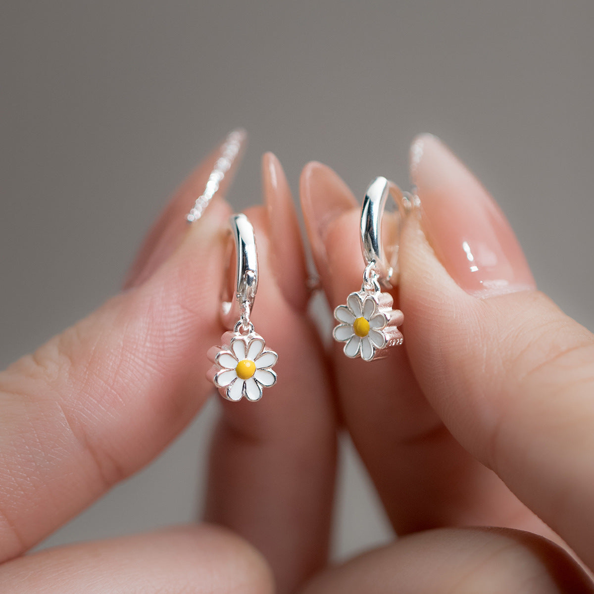 Silver-tone Butterfly Pendant Earrings