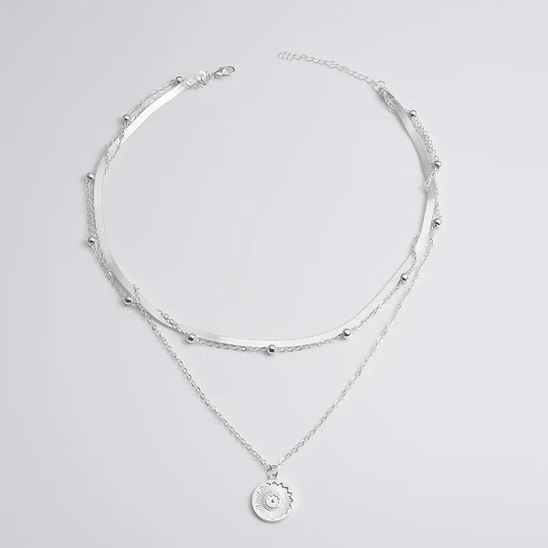 Silver-tone Triple Necklace