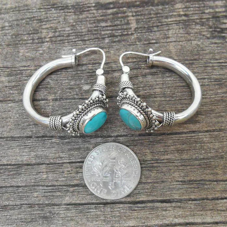 Vintage Blue-Green Earrings
