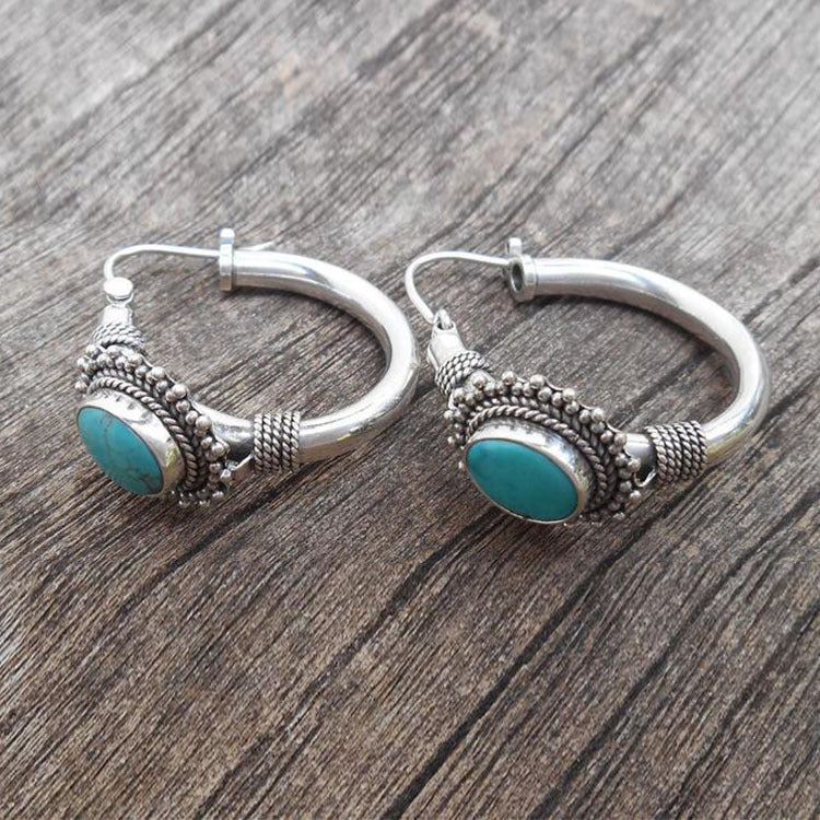 Vintage Blue-Green Earrings
