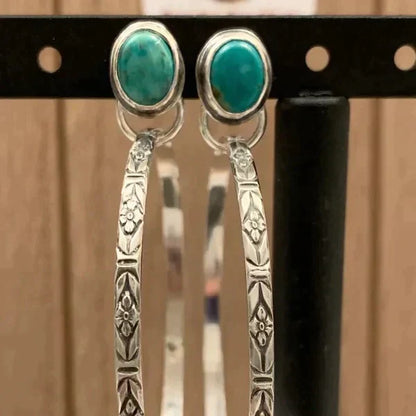Vintage Bohemian Onyx Earrings