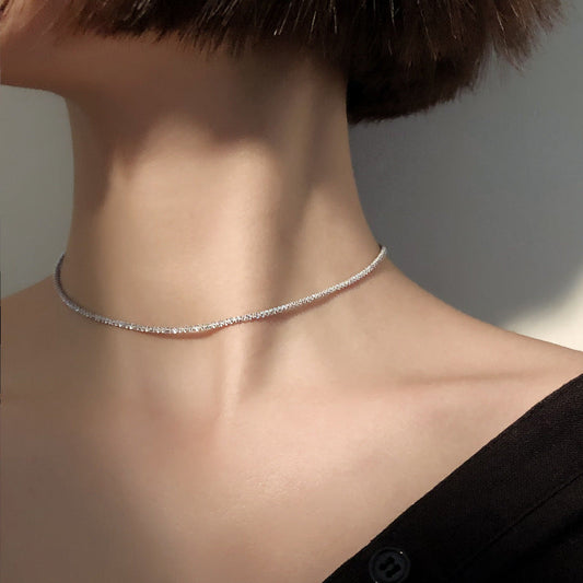 Cia Silver-tone Clavicle Necklace