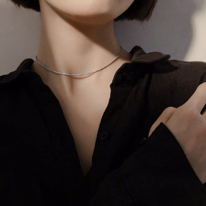 Cia Silver-tone Clavicle Necklace