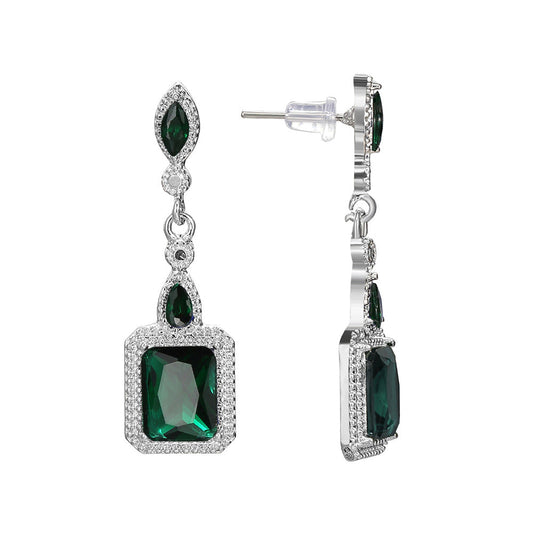 Clarion Verdancia Earrings | White Gold-tone