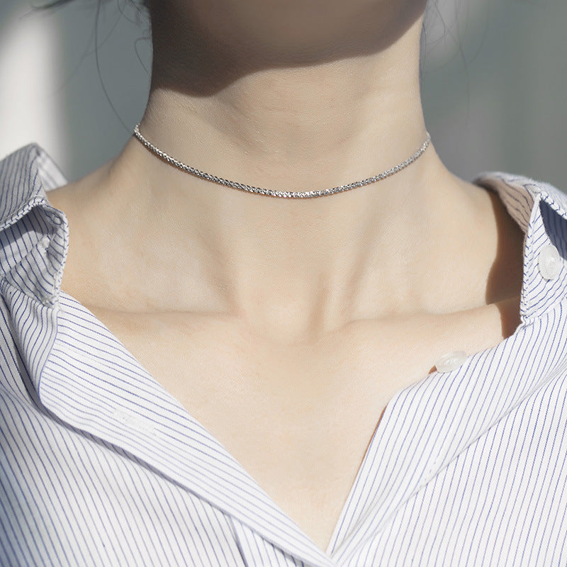 Cia Silver-tone Clavicle Necklace