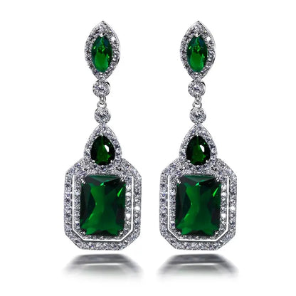 Clarion Verdancia Earrings | White Gold-tone