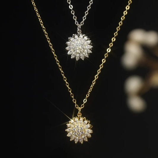 Sunflower Spinning Necklace