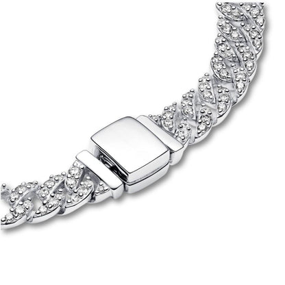 Pavé Cuban Bracelet | Gold-tone