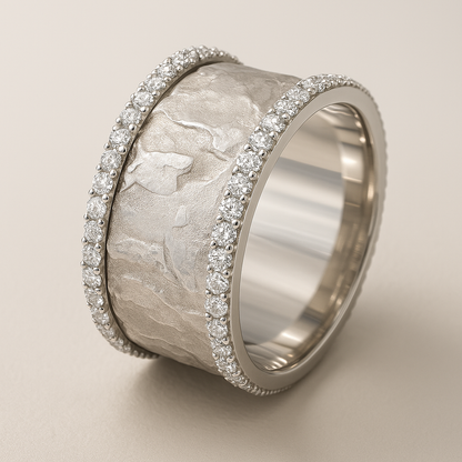 Vintage Silver-tone cubic zirconia ring