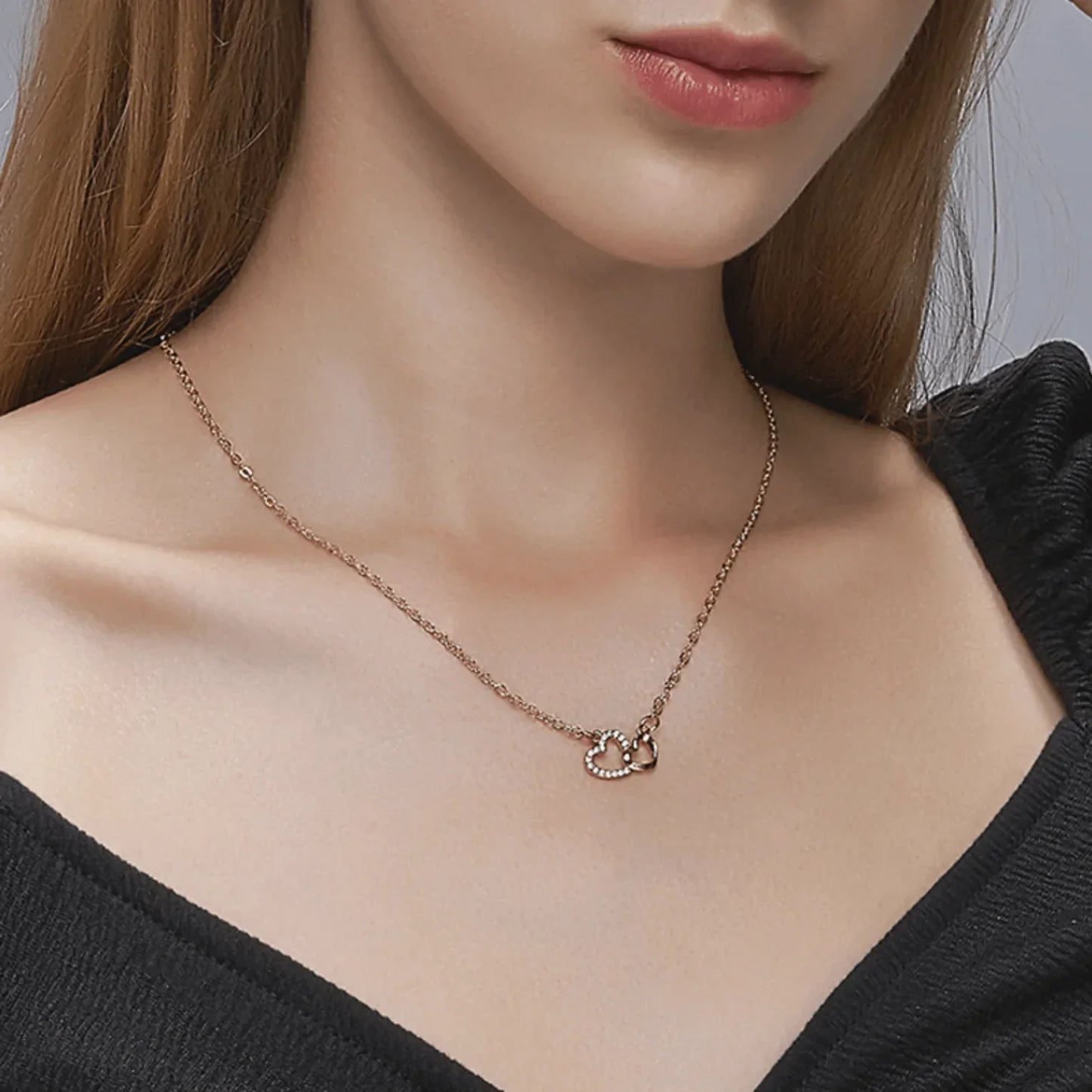 Double Heart Cynthia Necklace