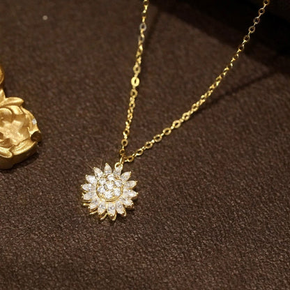 Sunflower Spinning Necklace