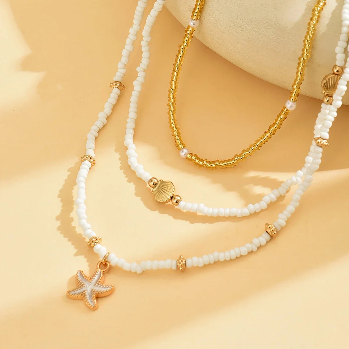 Sea Breeze Necklace with Tropical Beads