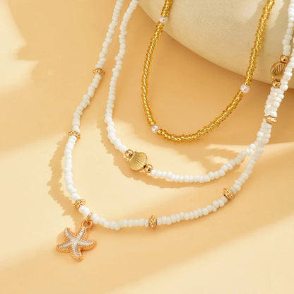 Sea Breeze Necklace with Tropical Beads