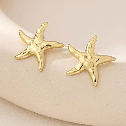 Gold-tone Starfish Earrings