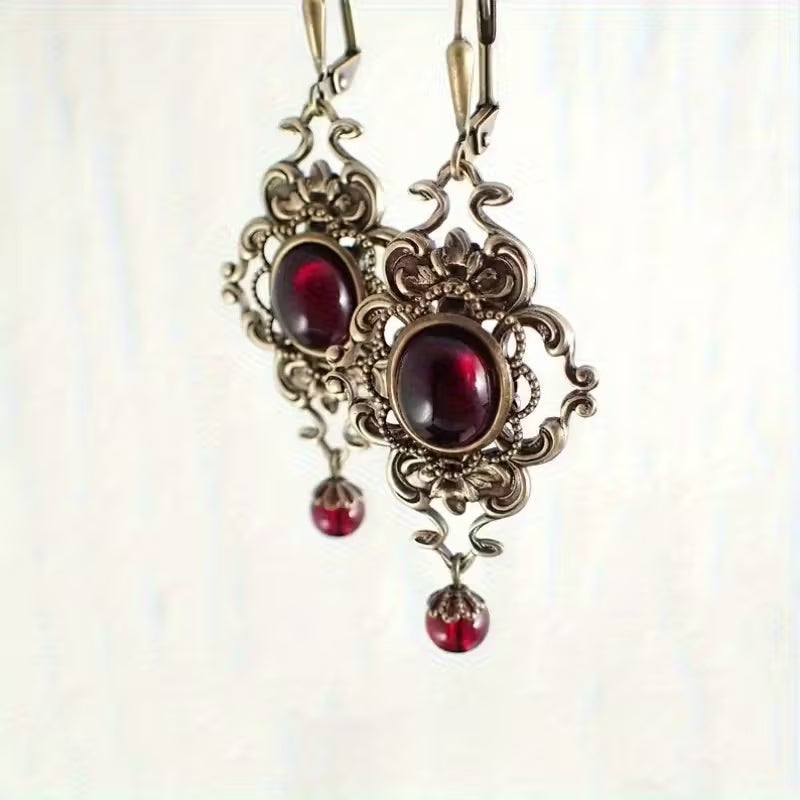 Red Gem Earrings