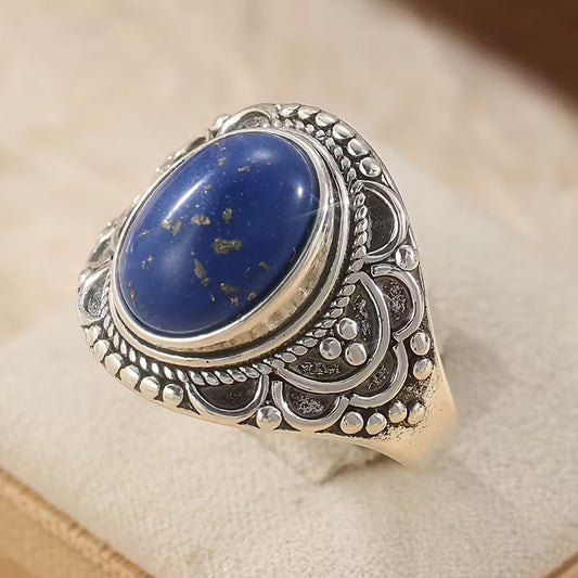 Vintage Copper Double-Set Lapis Lazuli Ring