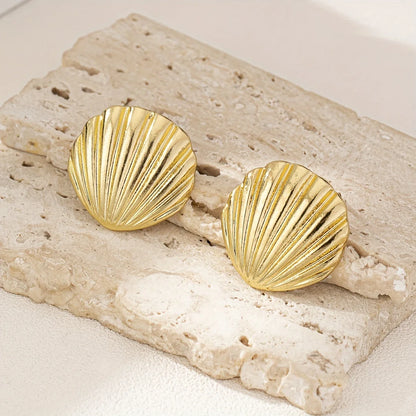 Everyday Bohemian Gold-tone Shell Earrings