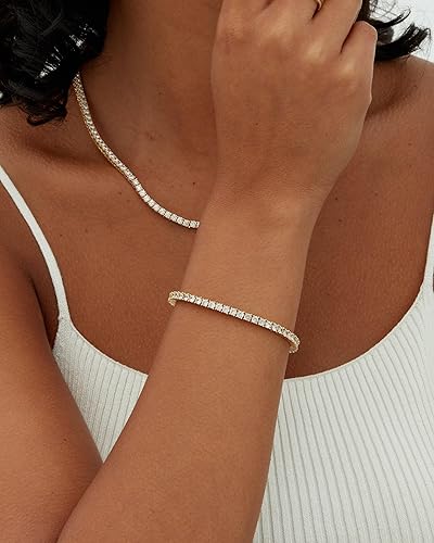 Tennis Bracelet | Gold-tone