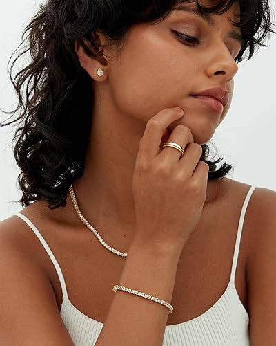 Tennis Bracelet | Gold-tone