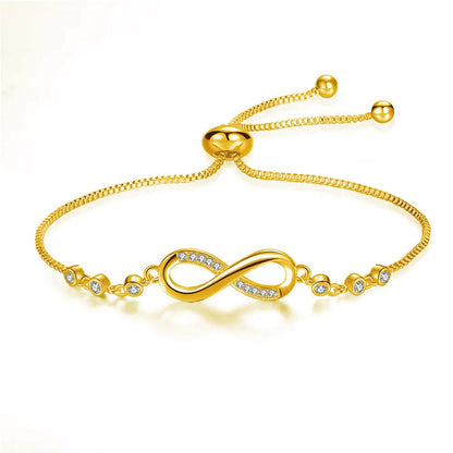 Adjustable Silver-tone Infinity Bracelet