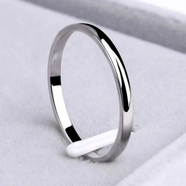 Simple golden and silver-tone ring