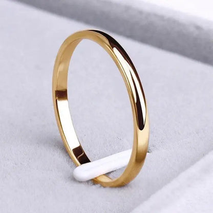Simple golden and silver-tone ring