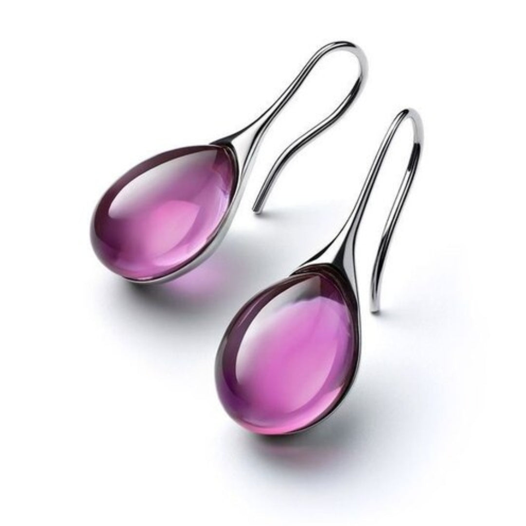 Gold-tone and Silver-Tone Drop Crystal Earrings