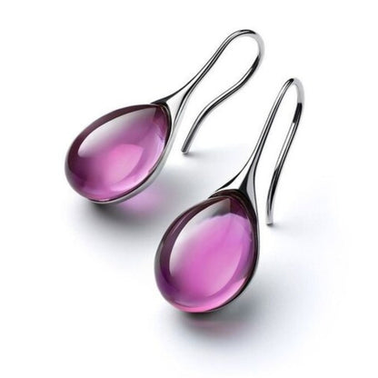Gold-tone and Silver-Tone Drop Crystal Earrings