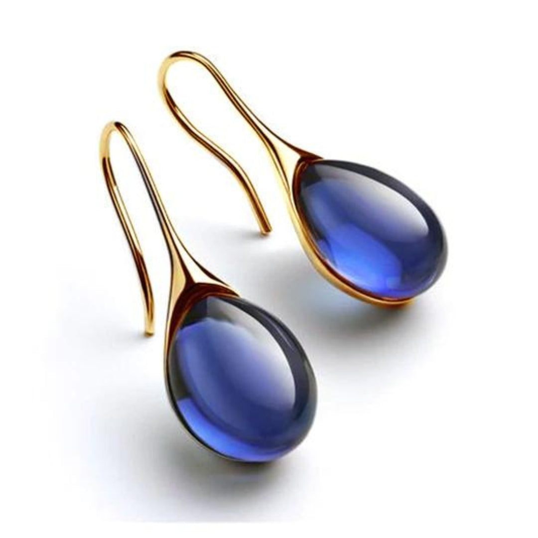 Gold-tone and Silver-Tone Drop Crystal Earrings