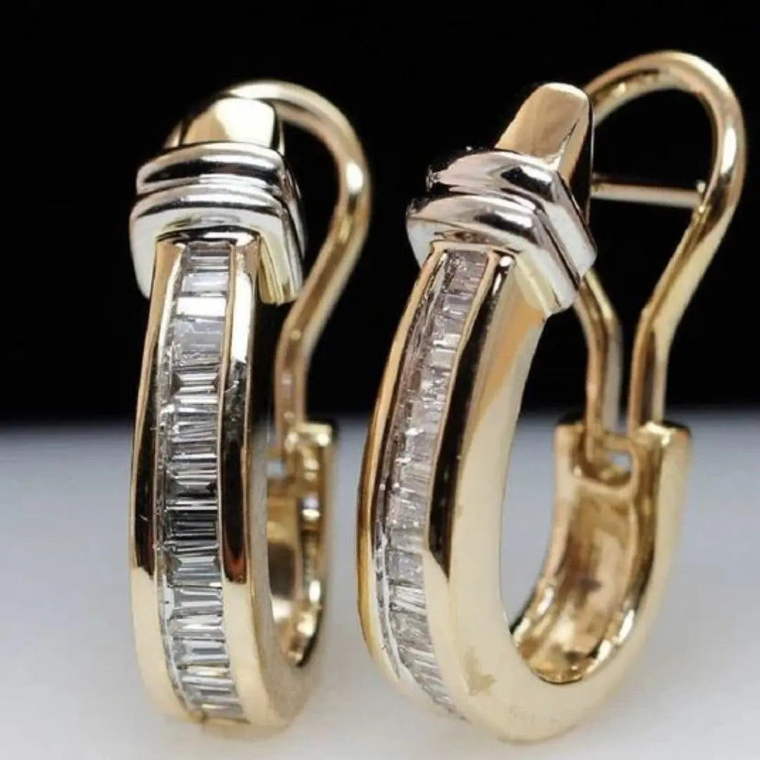 Vintage Gold-tone and Sparkling Earrings