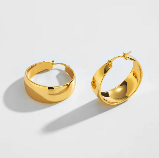 Golden Party Hoop Earrings