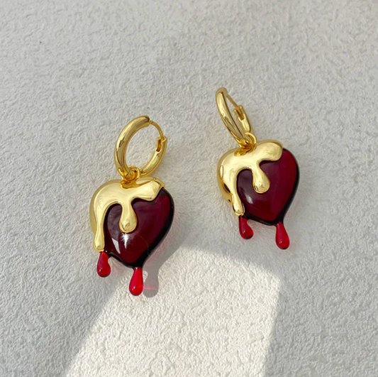 Gold-tone Small Cherry Earrings