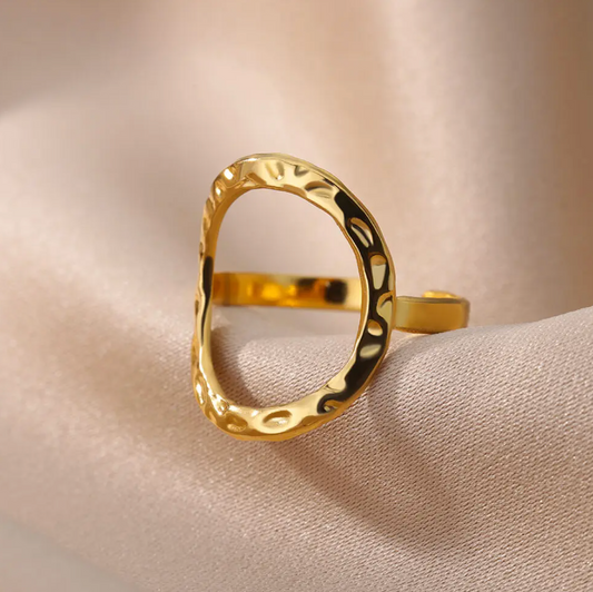 Gold-tone Large Circle Ring